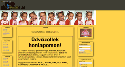 Desktop Screenshot of gyerekdivat.gportal.hu