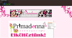 Desktop Screenshot of primadonnawebmagazin.gportal.hu