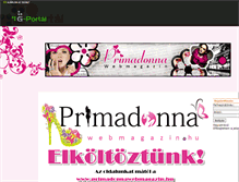 Tablet Screenshot of primadonnawebmagazin.gportal.hu
