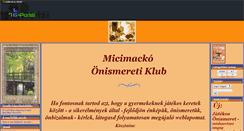 Desktop Screenshot of micimackoklub.gportal.hu