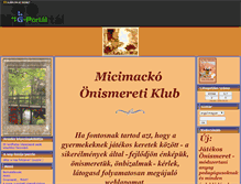 Tablet Screenshot of micimackoklub.gportal.hu