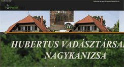 Desktop Screenshot of kanizsahubertus.gportal.hu