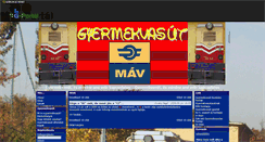Desktop Screenshot of gyermekvasutasok.gportal.hu