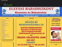 Tablet Screenshot of elefanibababolt.gportal.hu