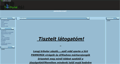 Desktop Screenshot of pancsi.gportal.hu