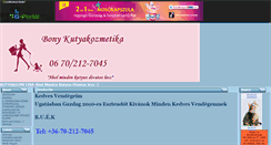 Desktop Screenshot of bony-kutyakozmetika.gportal.hu