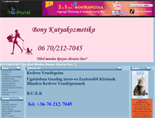 Tablet Screenshot of bony-kutyakozmetika.gportal.hu