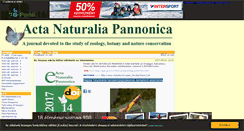 Desktop Screenshot of actapannonica.gportal.hu