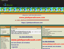 Tablet Screenshot of jatekparadicsom.gportal.hu