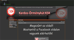 Desktop Screenshot of kardosormenykutksk.gportal.hu