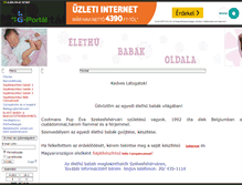Tablet Screenshot of elethubaba.gportal.hu