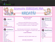 Tablet Screenshot of kismvity-kreativ.gportal.hu