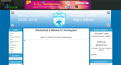 Desktop Screenshot of bekesfc.gportal.hu