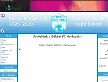 Tablet Screenshot of bekesfc.gportal.hu