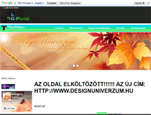 Tablet Screenshot of designuniverzum.gportal.hu