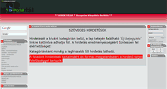 Desktop Screenshot of hirdetolap.gportal.hu