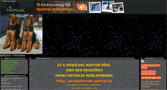 Desktop Screenshot of airedale-terrierek.gportal.hu